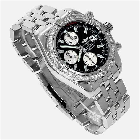 breitling black diamond bezel|breitling diamond bezel 55.